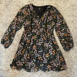 Black floral dress